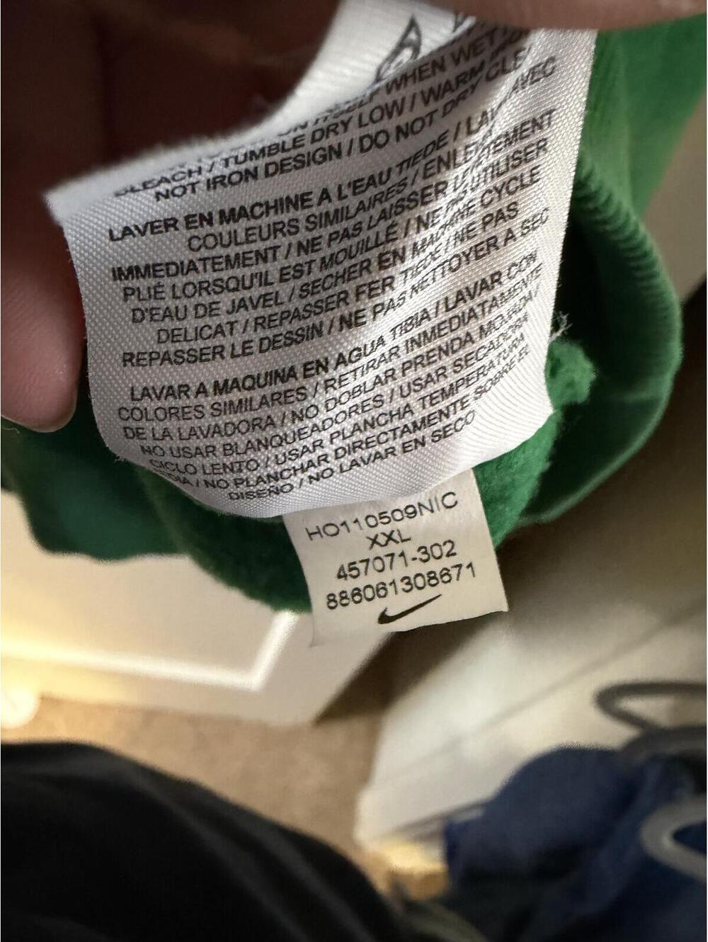Vintage Nike Green Hoodie Sweatshirt XXL - Picture 2 of 3